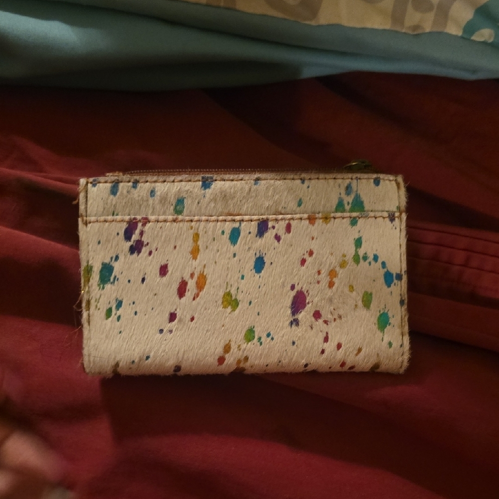 Colorful Splatter Print Wallet
